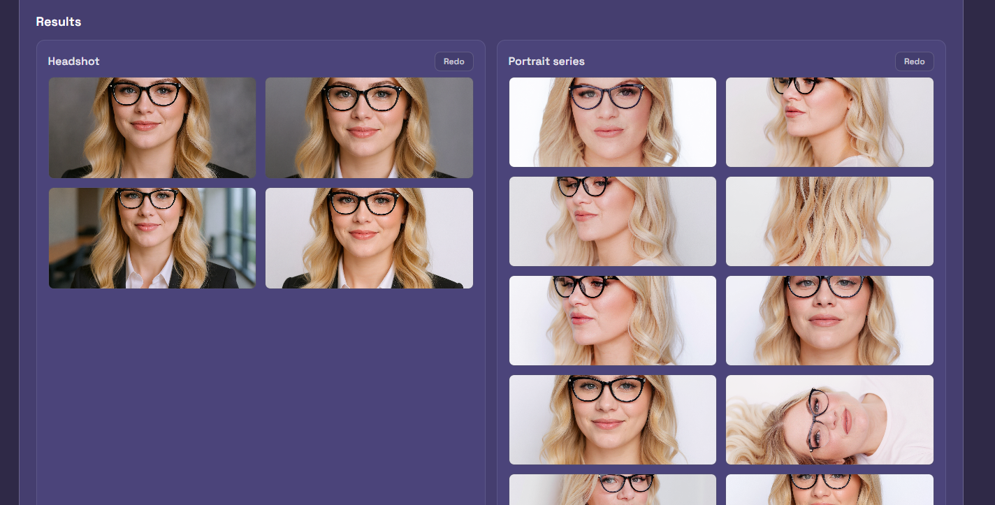 You can create your professional headshot too right here like he did.